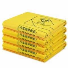 兰诗 （LAUTEE）  黄色医疗平口垃圾袋 医院诊所实验室废弃物袋100*110CM（50只装） LJD-8116