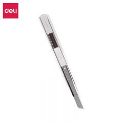 得力（deli） 小号铝合金护套美工刀壁纸刀裁纸刀 办公用品 白色2086