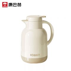 康巴赫（KBH） 家用大容量热水瓶玻璃内胆暖水壶办公室保温壶 淡奶黄保温壶 1.3L KH-H130G01