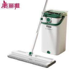 美丽雅 净污分离平板拖把家用一拖净免手洗带桶刮洗一体36cm