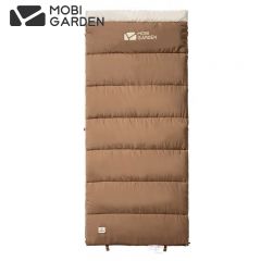 牧高笛（MOBIGARDEN） NX20562026新月磨毛睡袋 户外露营单人磨毛棉保暖信封睡袋1.8kg单人睡袋松露色