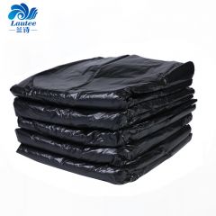 兰诗（LAUTEE）加厚加大平口黑色大垃圾袋酒店环卫物业 130*140cm *50个/包