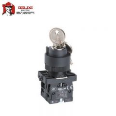 德力西电气（DELIXI ELECTRIC） 按钮开关黑色1LAY5s-EG 二位自锁左抽出 1NO（经济型钥匙钮）