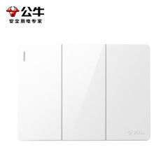 公牛(BULL) G59K311 明装大板开关插座 三开单控电源开关