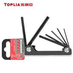 拓利亚  7件套折叠内六角扳手7PCSWR017023黑色