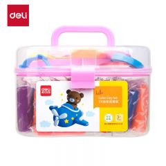 得力（deli） 7021儿童24色橡皮泥彩泥手工diy粘土生日礼物男女孩玩具