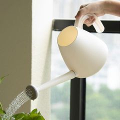 九千谷 0894长杆浇花洒水壶长嘴家用浇水工具大容量1.8象牙白