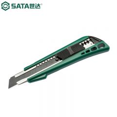 世达（SATA）18mm塑柄推钮美工刀壁纸安全开箱刀裁纸刀 93422A 8节18x100MM 93422A