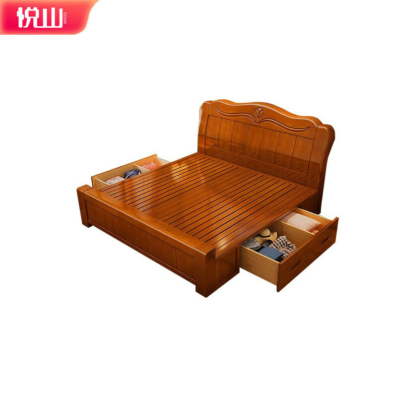悦山 6683#双抽高箱款 海棠色1.5米