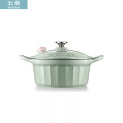 北鼎（Buydeem） CP552珐琅锅铸铁锅汤锅家用焖炖烧锅煲汤电磁炉搪瓷 25cm焖炖锅浅衫绿