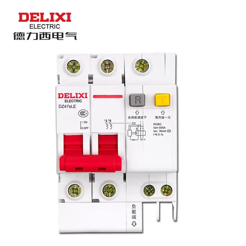 德力西电气    微型漏电保护断路器DZ47sLE 2P D 63A 50mA（个）