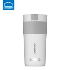 乐扣乐扣（LOCK&LOCK） 电热水杯EJK3115GRY便携式烧水壶保温迷你小型家用自动加热旅行外出烧水杯迷你烧水壶 电热水杯-350ml-灰色