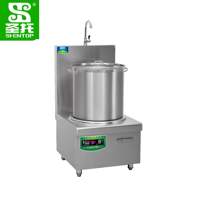 圣托（Shentop） 304#不锈钢单头电矮汤炉 15KW 工业用单头煲粥煲汤炉 DCE31