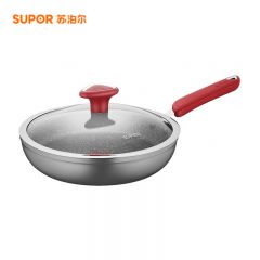 苏泊尔（SUPOR） PJ28W8平底锅不粘锅火红点聚油煎锅28CM电磁炉燃气通用