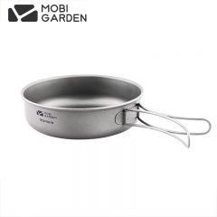 牧高笛（MOBIGARDEN） 钛煎锅户外聚餐烧烤煎蛋煎饼煎锅便携折叠平底锅钛色-煎盘（L）