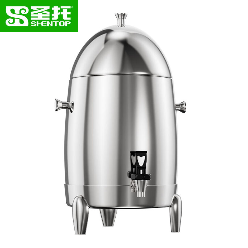 圣托（Shentop） 饮料桶自助热饮机酒店不锈钢牛奶咖啡鼎 酒精加热西餐商用自助餐果汁桶 全钢12L饮料机 STYB-KG12