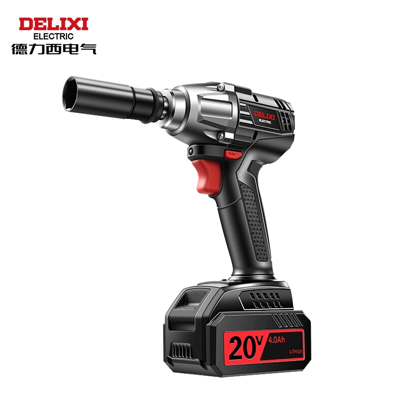 德力西电气（DELIXI ELECTRIC） 电动扳手无刷电机 锂电冲击扳手电动工具大扭力 可充电扳手 两电一充