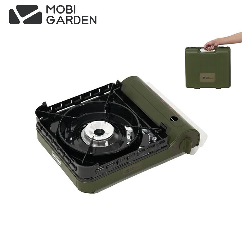 牧高笛（MOBIGARDEN） 美宴大号卡式炉3.5KW户外露营野炊燃气炉便携式防风卡式炉云杉绿
