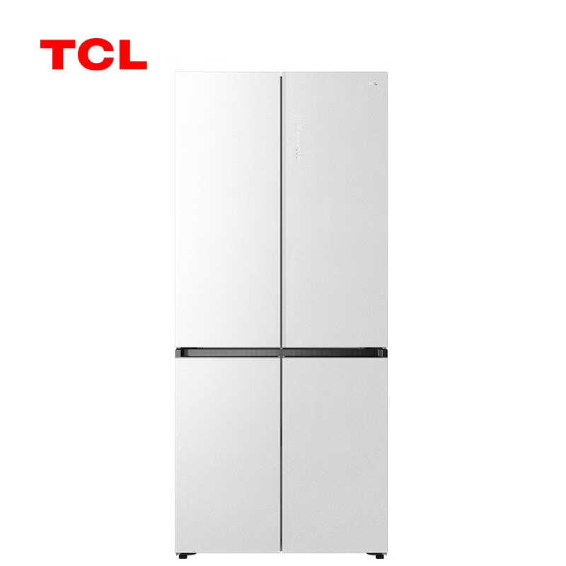 TCL 461升十字双开门四门58厘米超薄嵌入大容量家用冰箱一级变频 零缝隙嵌入 多点离子杀菌R461P12-UQ