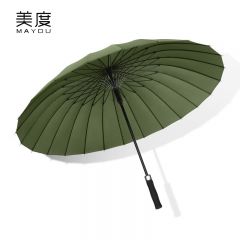 美度（MAYDU） M7003雨伞自动开24骨男士商务雨伞长柄伞加大加固双人伞晴雨伞墨绿色