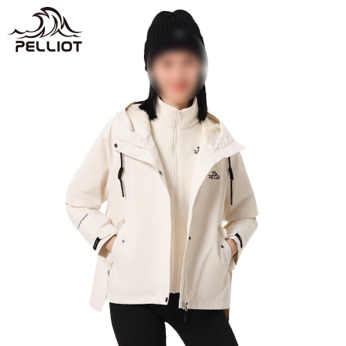 伯希和（Pelliot） 秋抓绒冲锋外套女三合一登山外套 12240112 米白色 L