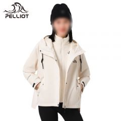 伯希和（Pelliot） 秋抓绒冲锋女三合一登山外套 12240112 米白色 XXL