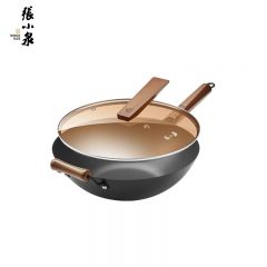张小泉 深氮防锈炒锅 精铁不易锈 电磁炉燃气灶通用 32cm C32640100