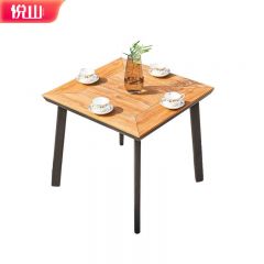 悦山 户外家具塑木桌四脚方桌露天休闲桌