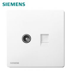 西门子（SIEMENS） 5UH31783NC08 荟绎一位电视 +一位电脑插座CAT6辰光白