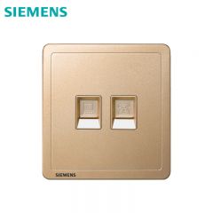 西门子（SIEMENS） 5UH14633NC03 开关插座 电话+电脑插座CAT5E (超5类) 网络网线信息弱电插座 致典系列 日曜金