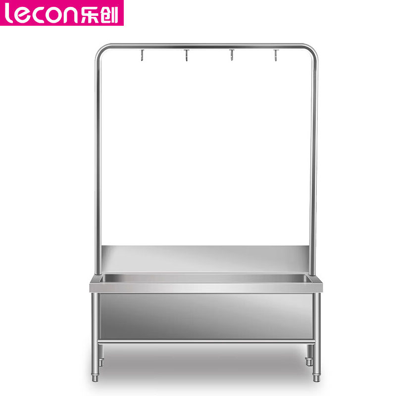 乐创（lecon） LC-J-TDG100商用拖把池不锈钢洗拖布水槽高架子4个挂钩 1000*600*1750mm