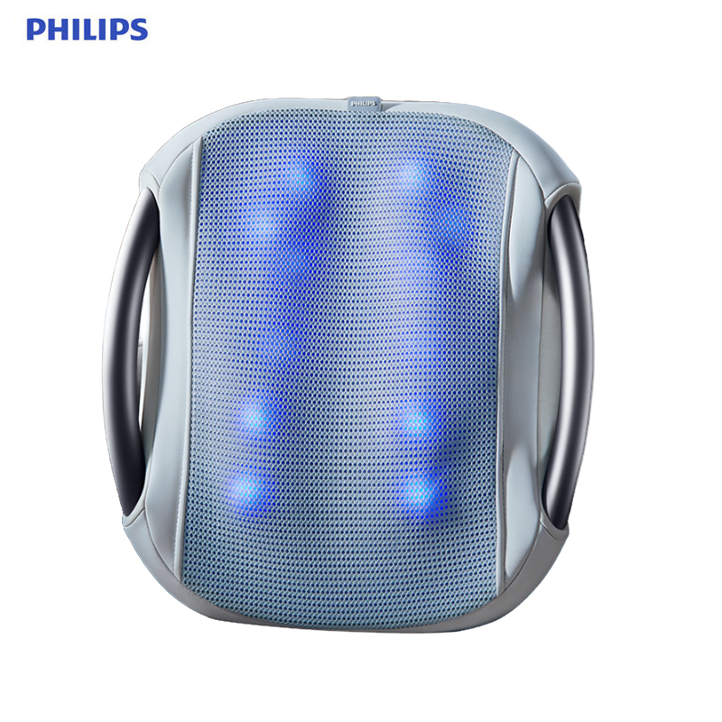 飞利浦（PHILIPS） PPM5101BGY/93 腰部按摩器 背部按摩仪多功能腰椎揉捏热敷腰肌劳损按摩靠垫靠枕