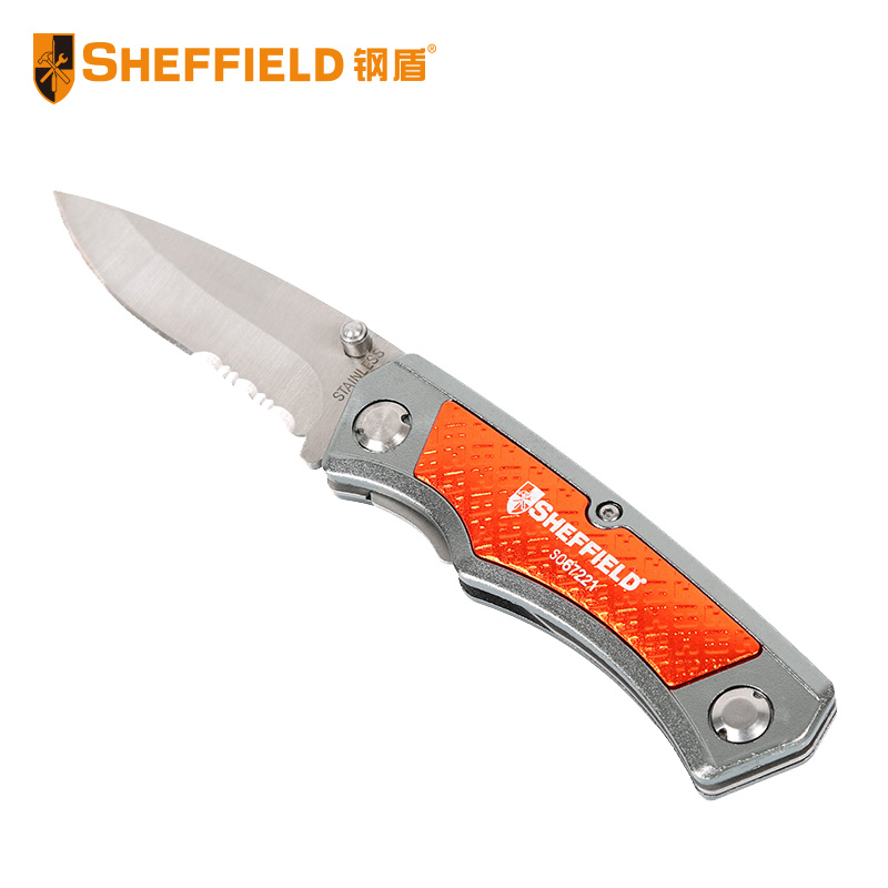 钢盾 （SHEFFIELD ） S067221 多功能折叠美工刀裁纸刀壁纸刀不锈钢重型割刀单开刀