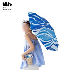 蕉下（beneunder） 太阳伞夏季防晒防紫外线遮阳女士晴雨两用口袋花苞五折伞抽绳款追浪