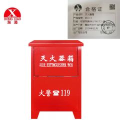 东消 4kg灭火器箱 消防灭火器箱子2具装可放置4公斤干粉灭火器消防器材 4kg干粉灭火器箱