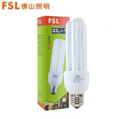 佛山照明(FSL) 节能灯泡 E27螺口三基色荧光灯管 3U 23W白光