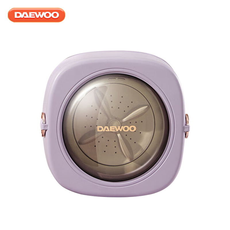 大宇（DAEWOO） FM01紫色内衣洗衣机 迷你家用折叠洗衣小型洗袜子神器宿舍半自动宝宝婴儿洗衣机免安装