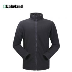 雷克兰（Lakeland）夹克男青年外套双面摇粒绒内胆冲锋衣防寒服防风衣男薄款轻盈黑色F280L码