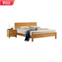 悦山 组合家具北欧日式实木床现代简易宿舍卧室家具床 1.8米