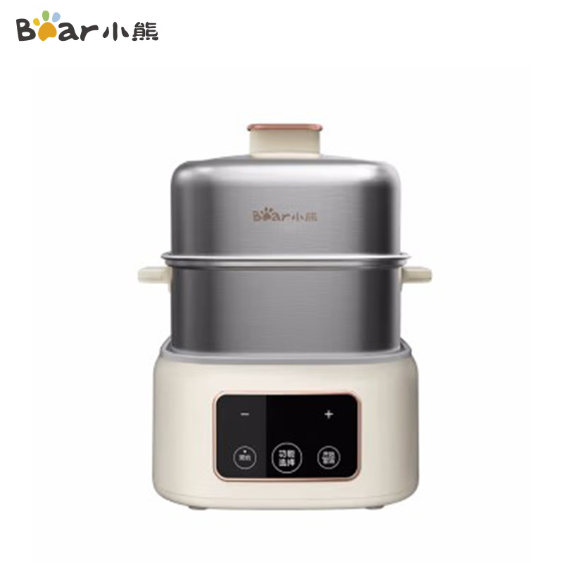 小熊（Bear） 电蒸锅 双层家用多功能蒸炖锅 微电脑可预约定时 带自动断电保护煮蛋器 不锈钢蒸蛋器 ZDQ-C06H1一台
