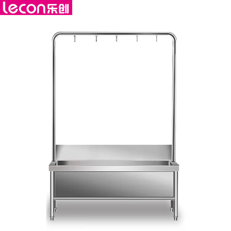 乐创（lecon） LC-J-TDG120商用拖把池不锈钢洗拖布水槽高架子5个挂钩 1200*600*1750mm