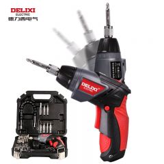 德力西电气（DELIXI ELECTRIC）锂电电动螺丝刀充电式3.6V电起子迷你小电钻 电动工具箱套装   螺丝批46件套