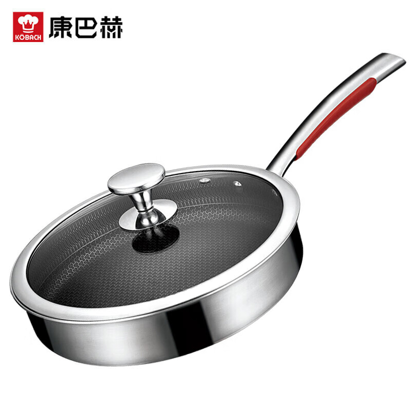 康巴赫（KBH） 煎锅316L不锈钢平底锅蜂窝不粘锅煎盘煎蛋煎牛排 JFG26A3