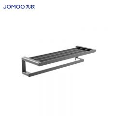 九牧（JOMOO） 936017-LH-1 双层毛巾架卫生间置物架浴室挂件 灰色/个
