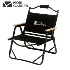 牧高笛（MOBIGARDEN） 折叠椅户外露营野餐铝合金靠背低躺椅山川pro（升级版）NX22665048曜石黑