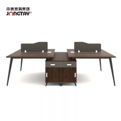 中泰   J-JFBS282办公桌组合屏风卡座隔断电脑台桌职员工位4人2.8米职员桌带柜2800W×1200D×750H
