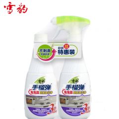 雪豹  免拆洗油烟机清洁剂 厨房泡泡露强力型油污净手榴蛋弹400g*2