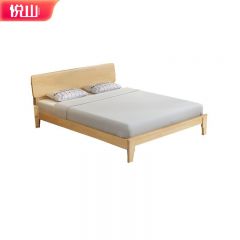 悦山 简约轻奢木床北欧家用主卧1.2米木床1200*2000*950