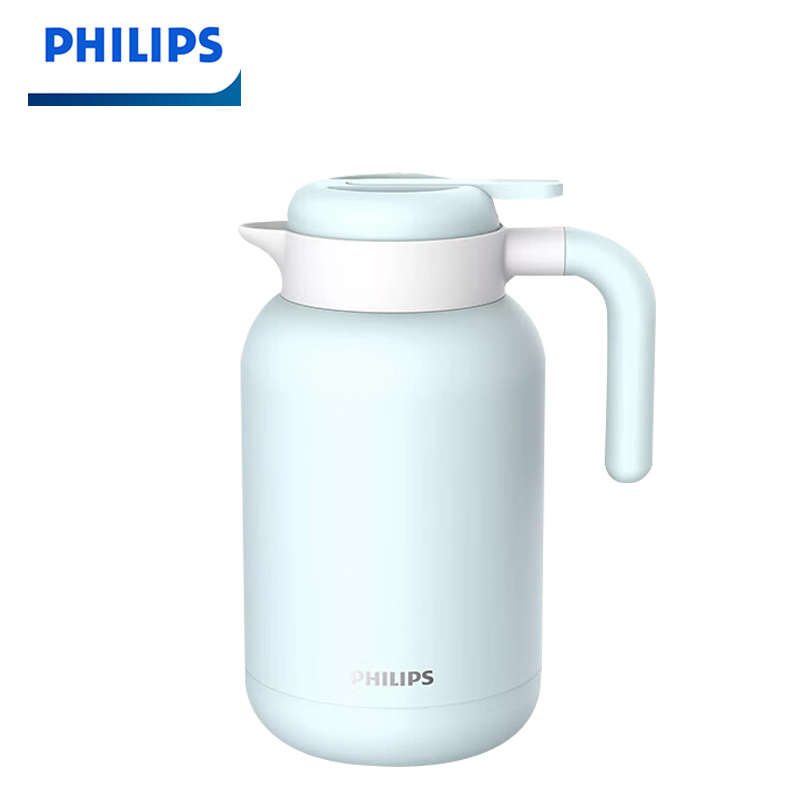 飞利浦（PHILIPS） 保温壶 316不锈钢内胆暖水瓶 家用2L大容量热水壶 按压式保温瓶 AWP2622  2L 蓝色