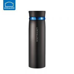 乐扣乐扣（LOCK&LOCK） LHC4131BKB菲特旋转盖轻量不锈钢保温杯学生商务水杯450ml黑蓝